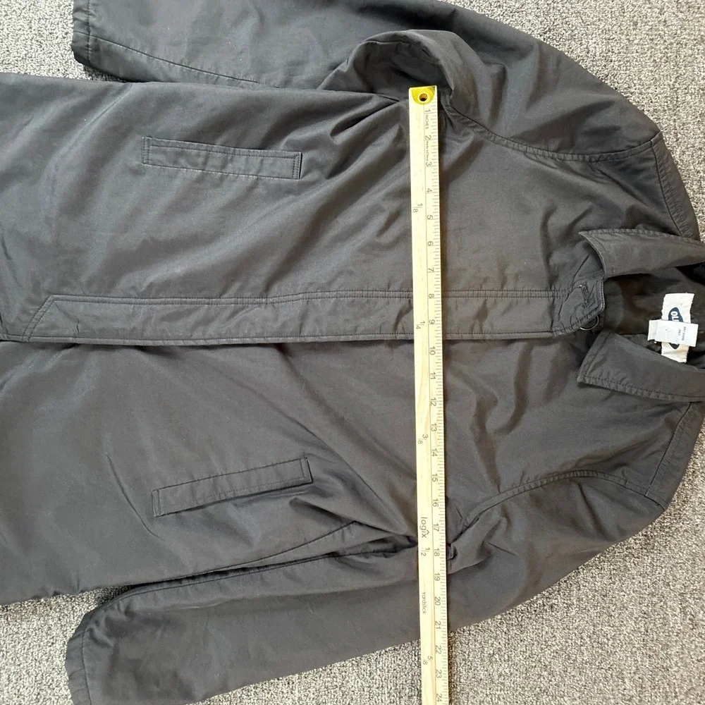 Old Navy Womens Black Car Coat Mid Length Hidden Button Jacket Size S RN 54023
